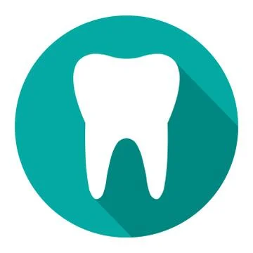 Tooth icon dentist flat vector sign/symbol. For mobile user interface Stock Illustration