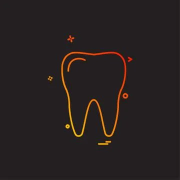 Tooth icon design vector 스톡 일러스트