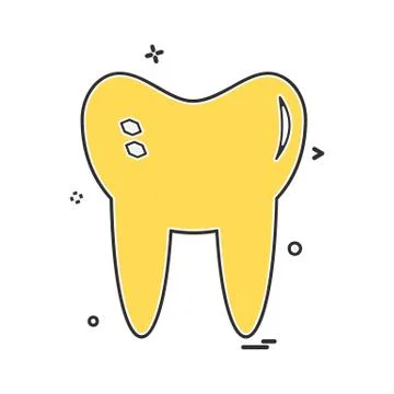 Tooth icon design vector Stock Illustration