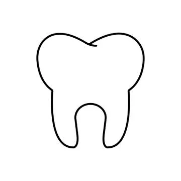 Tooth icon element of dentistry icon for mobile concept and web apps. Thin li Stock Illustration
