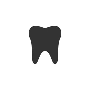 Tooth icon flat Stock Illustration