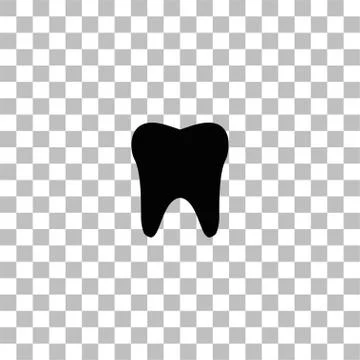 Tooth icon flat Stock Illustration