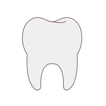 Tooth icon in flat style on white background. Vector illustration. EPS 10. Stock Illustration