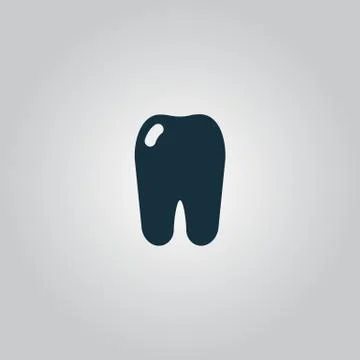 Tooth icon. flat symbol Stock Illustration