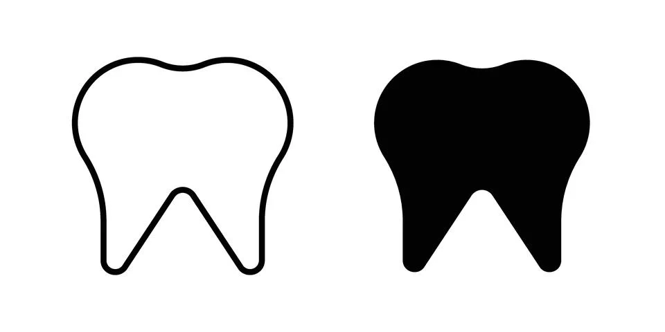 Tooth icon graphic element. web icon set 库存插图