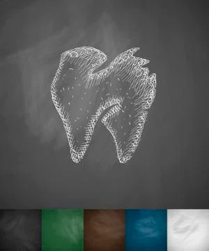 Tooth icon Illustrazione stock