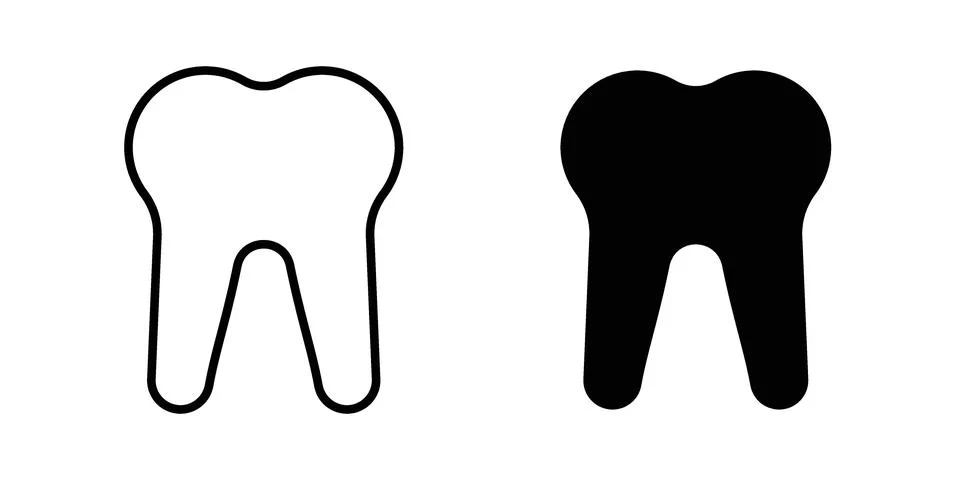 Tooth icon Illustration set. Vector Eps10 for apps Stock Illustration