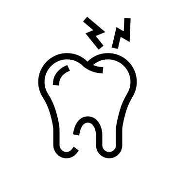 Tooth icon showing ache and dental pain Stock Illustration