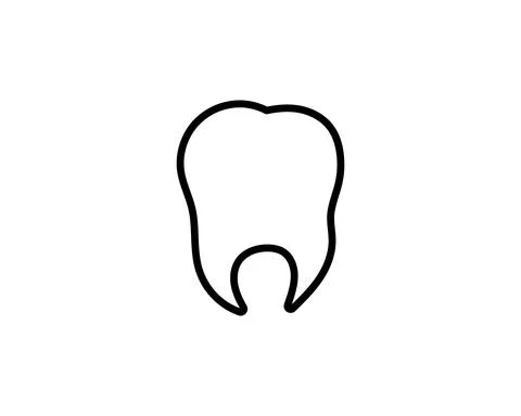 Tooth icon, teeth icon vector, in trendy flat style isolated on white backgro Stock Illustration