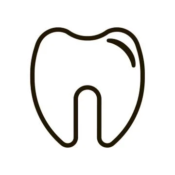 Tooth icon in trendy flat style isolated on white background. Eps 10. Stock Illustration