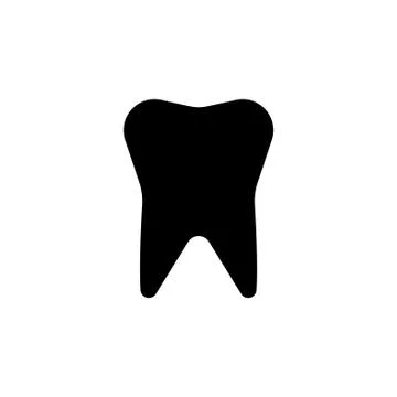 Tooth icon. vector illustration black on white background Stock Illustration