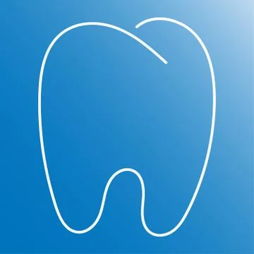 Tooth icon vector. Linear style sign for mobile concept and web design. tooth Stock Illustration