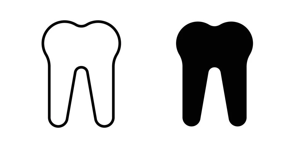 Tooth icon vector symbol graphics Stock Illustration