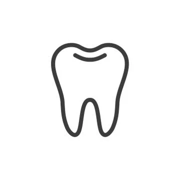 Tooth icon vector on white background Stock Illustration