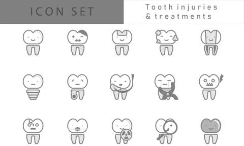 Tooth icon Vol.1 Stock Illustration