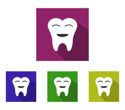 Tooth icon on white background Stock Illustration