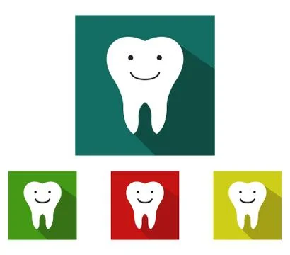 Tooth icon on white background Stock Illustration