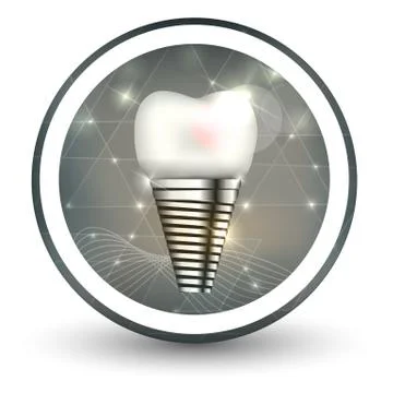 Tooth implant icon Illustrazione stock