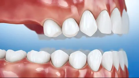 Tooth implant installation process, Medically accurate 3d Stock Illustration