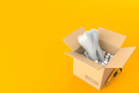Tooth inside package Stock Illustration