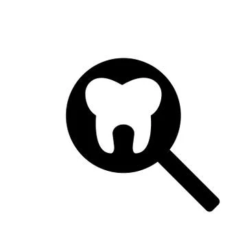 Tooth inspect icon element of dentistry icon for mobile concept and web apps. Stock Illustration