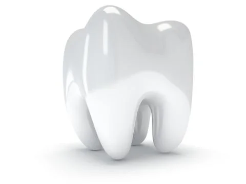 Tooth isolated on white back. Stock Illustration