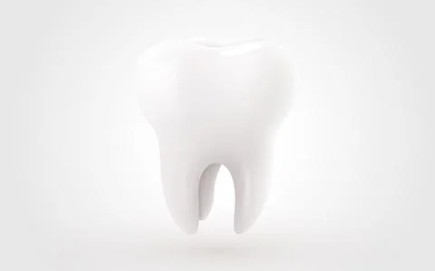 Tooth isolated on white background. Dentistry concept. Stock Illustration