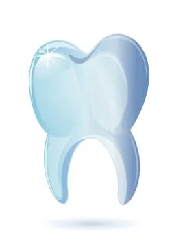 Tooth isolated on white background. Vector icon Stock-Illustration