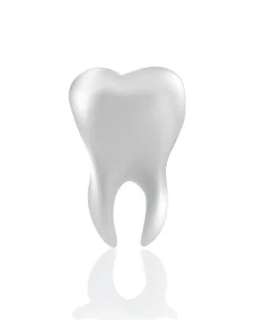 Tooth  isolated on white Stock Illustration