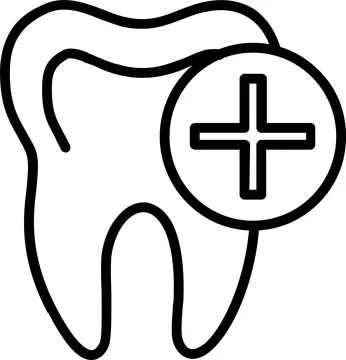 Tooth Line Icon Design Stock Illustration