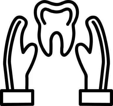 Tooth Line Icon Design Stock Illustration