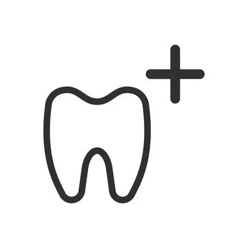 Tooth line icon. Stock Illustration