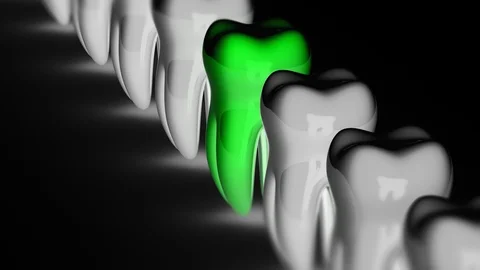 The tooth. Looping footage has 4K resolution. Prores 4444. 3D Illustration. Stock Footage 99673534