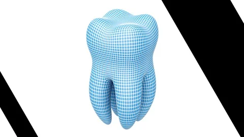 Tooth. Looping footage has 4K resolution. Prores 4444. Video stock 105242833