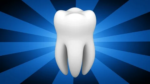The tooth. Looping footage has 4K resolution. 3D Illustration. Stock Footage 115957544