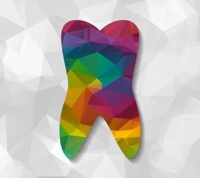 Tooth low poly Stock Illustration