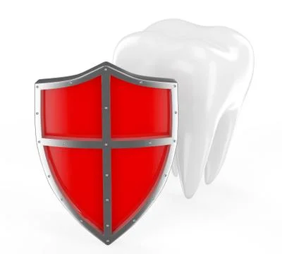 Tooth with metal shield Stock Illustration