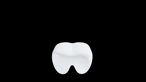Tooth Model with Transparent Background in 3D Animation Stock Footage 309318480