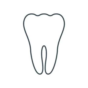 Tooth outline icon Stock Illustration