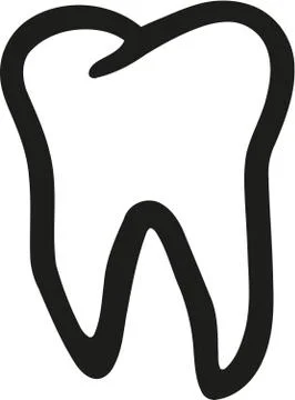 Tooth outline Stock Illustration
