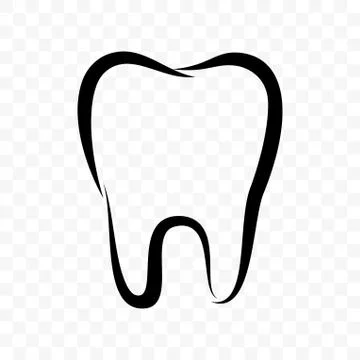 Tooth outline vector icon. Dentistry clinic, toothpaste and dental mouthwash  Stock-Illustration