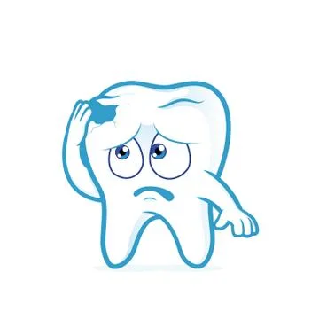 Tooth in pain with cavity Stock Illustration