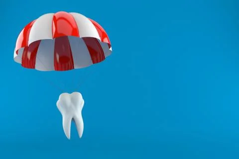 Tooth with parachute Ilustração Stock