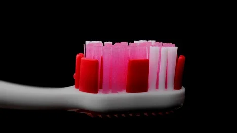 Tooth Paste and Brush Stock Footage 78614422