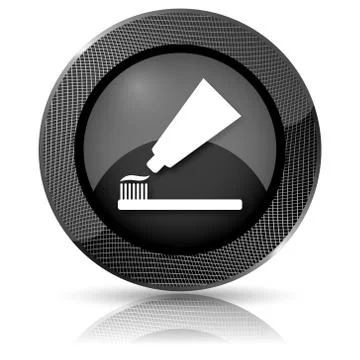 Tooth paste and brush icon Stock Illustration