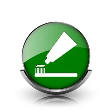Tooth paste and brush icon Stock Illustration