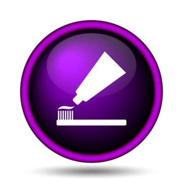 Tooth paste and brush icon Stock Illustration