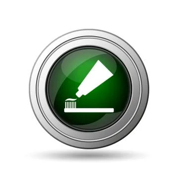 Tooth paste and brush icon Stock Illustration