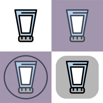 Tooth paste icon symbol - Tooth paste for human hygiene treatment and brush イラスト素材