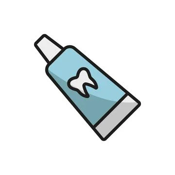 Tooth paste icon vector basic design simple and modern Stock Illustration